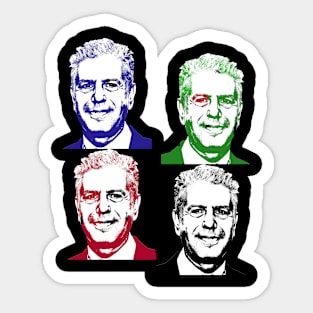 Anthony Bourdain composition Sticker